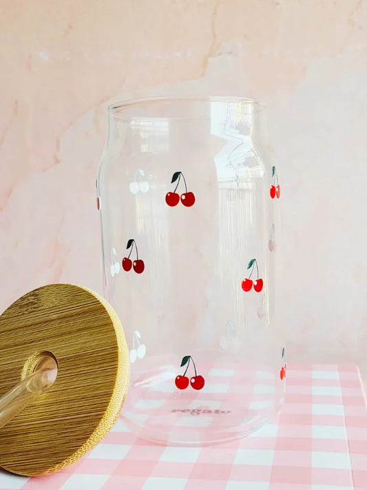Cherry Can Glass Tumbler 540ml