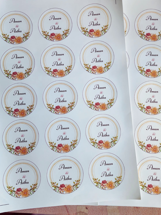 Personalised Wedding sticker
