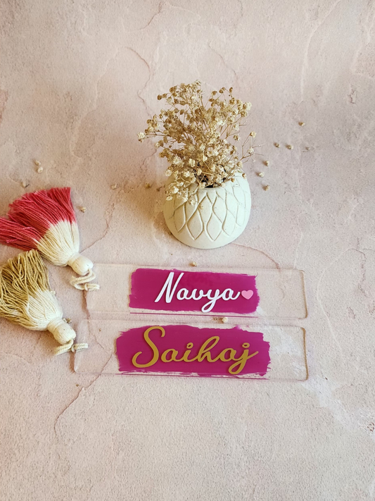 Personalised Name Bookmark