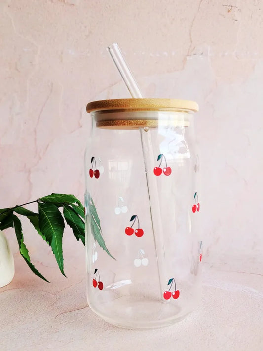 Cherry Can Glass Tumbler 540ml