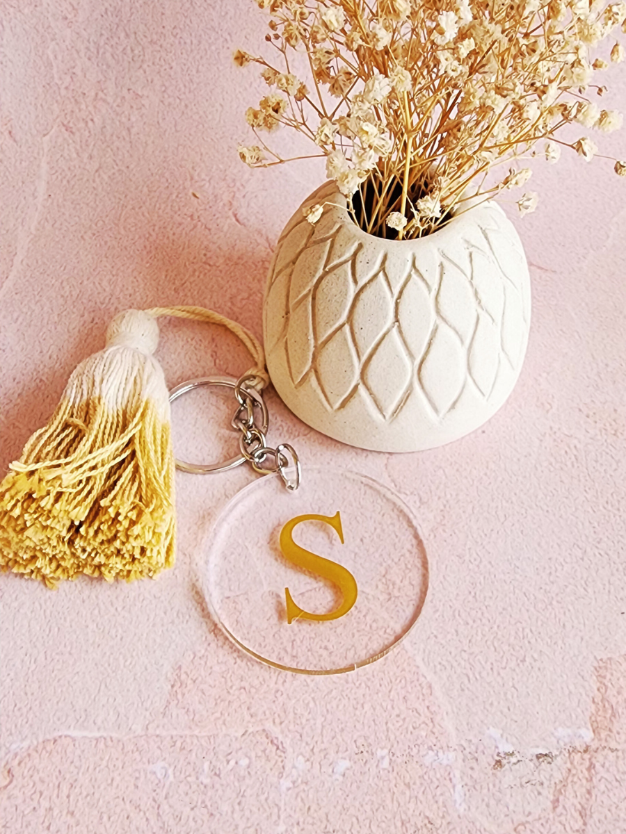 Name Initial acrylic keychain