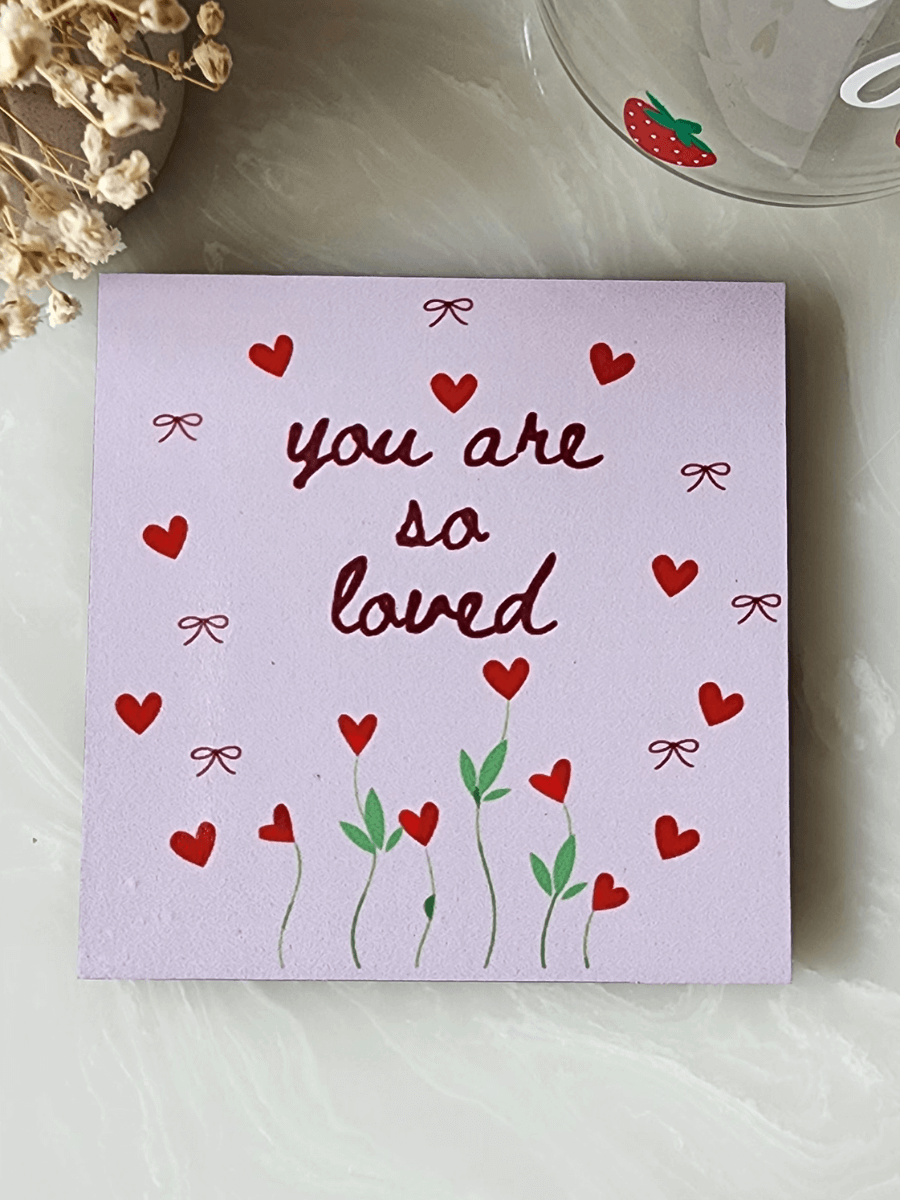 You are so loved square coaster