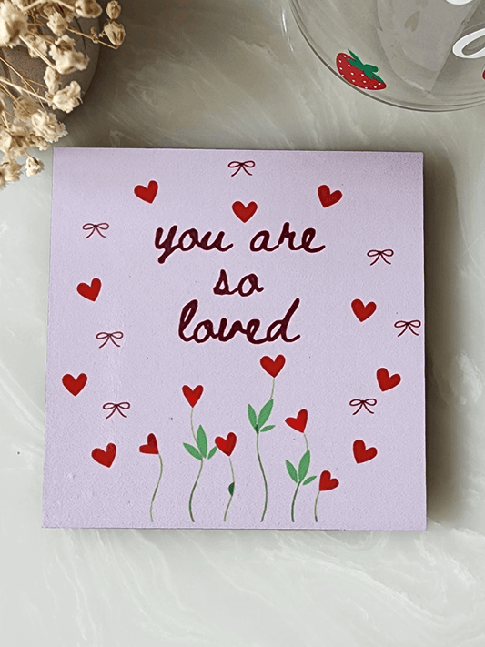 You are so loved square coaster