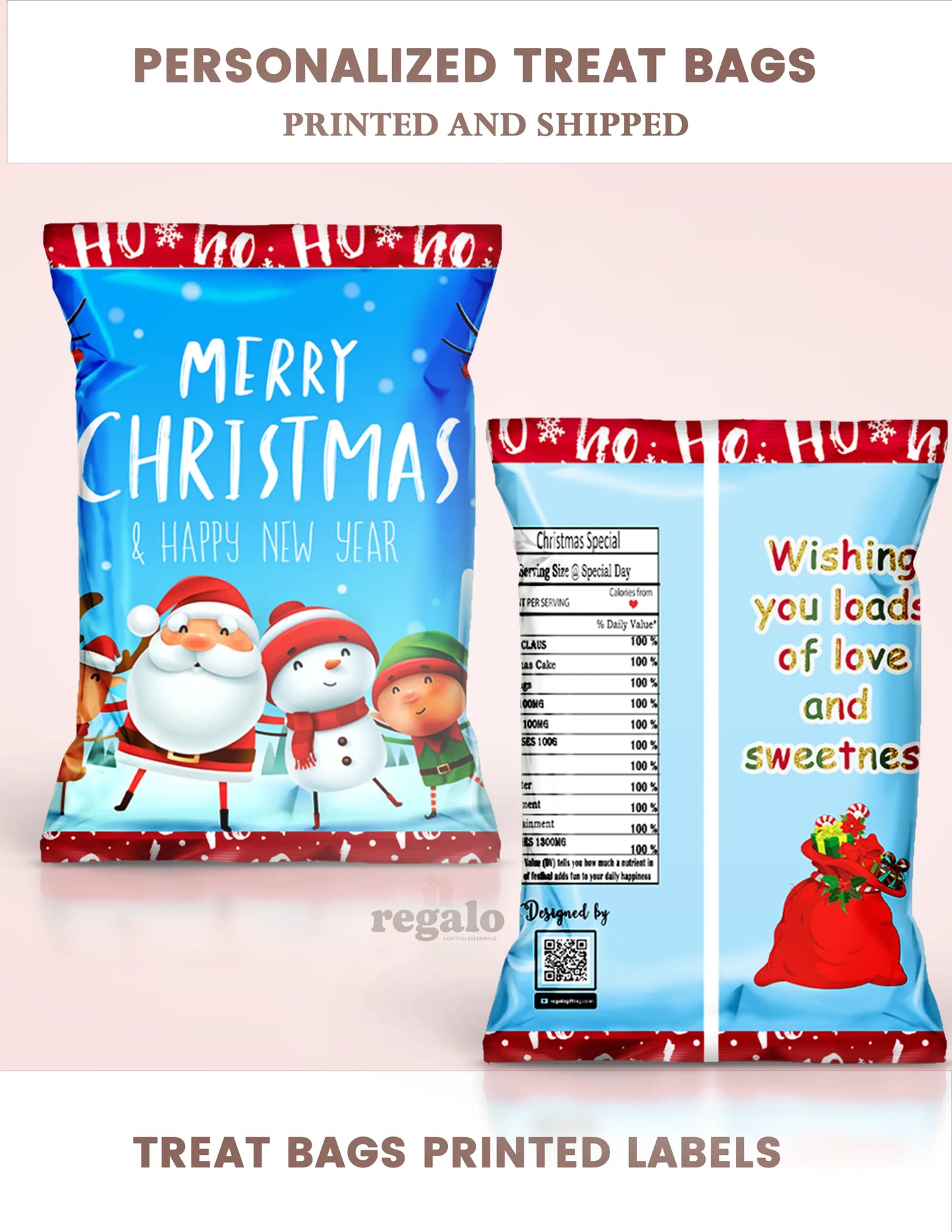 Merry Christmas Chip Bag